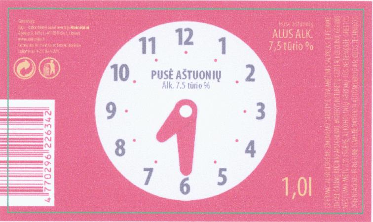 Prekės ženklas: PUSĖ AŠTUONIŲ ALUS